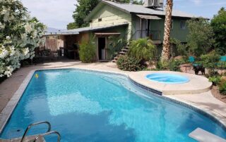 Vegas Oasis Home Rental backyard